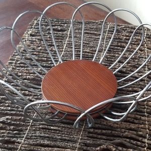 Beautiful metal and wood bowl